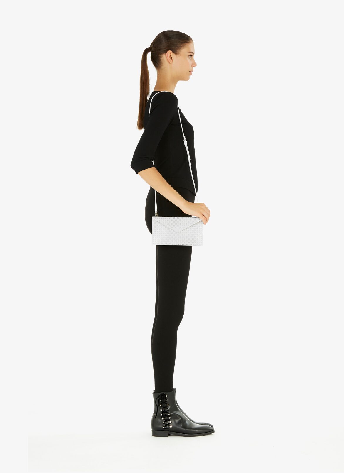 Louise 24 Crossbody Envelope ALAÏA WHITE LOUISE 24 CROSSBODY ENVELOPE